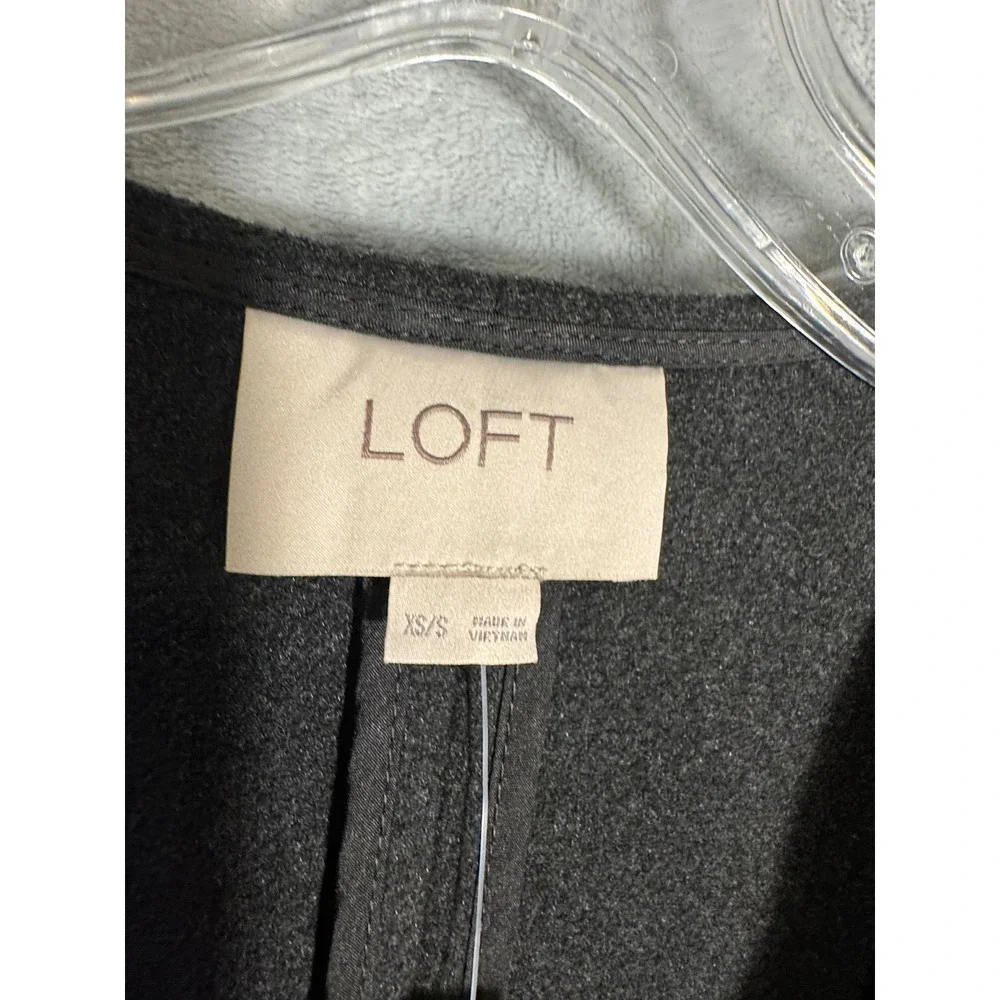 Loft Charcoal Gray Open Front Poncho Wrap Cape Womens XS/S 479489 New